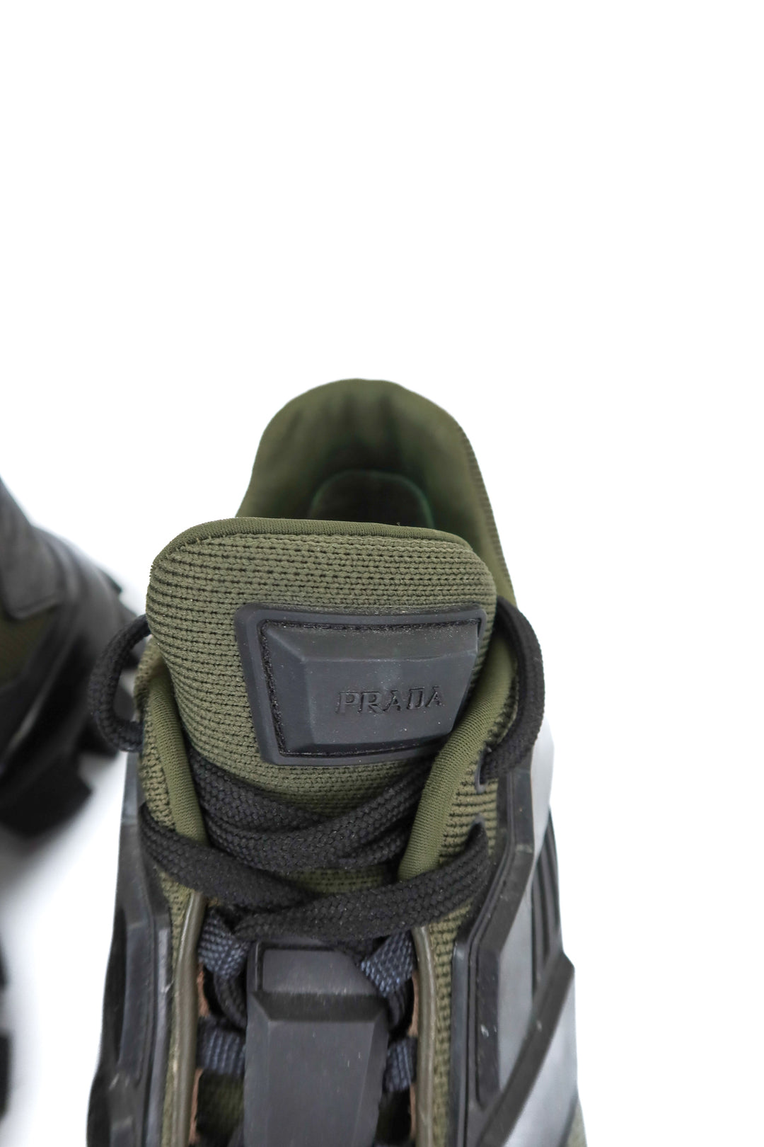 Prada Cloudburst Thunder "Olive Black" Sneakers (SIZE 37.5; retail $1,200)