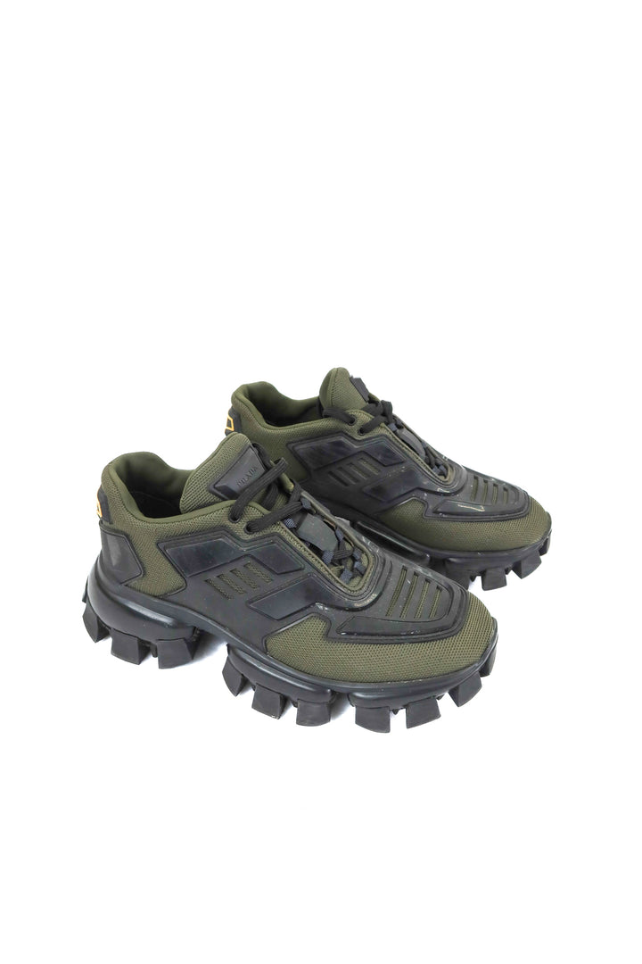 Prada Cloudburst Thunder "Olive Black" Sneakers (SIZE 37.5; retail $1,200)