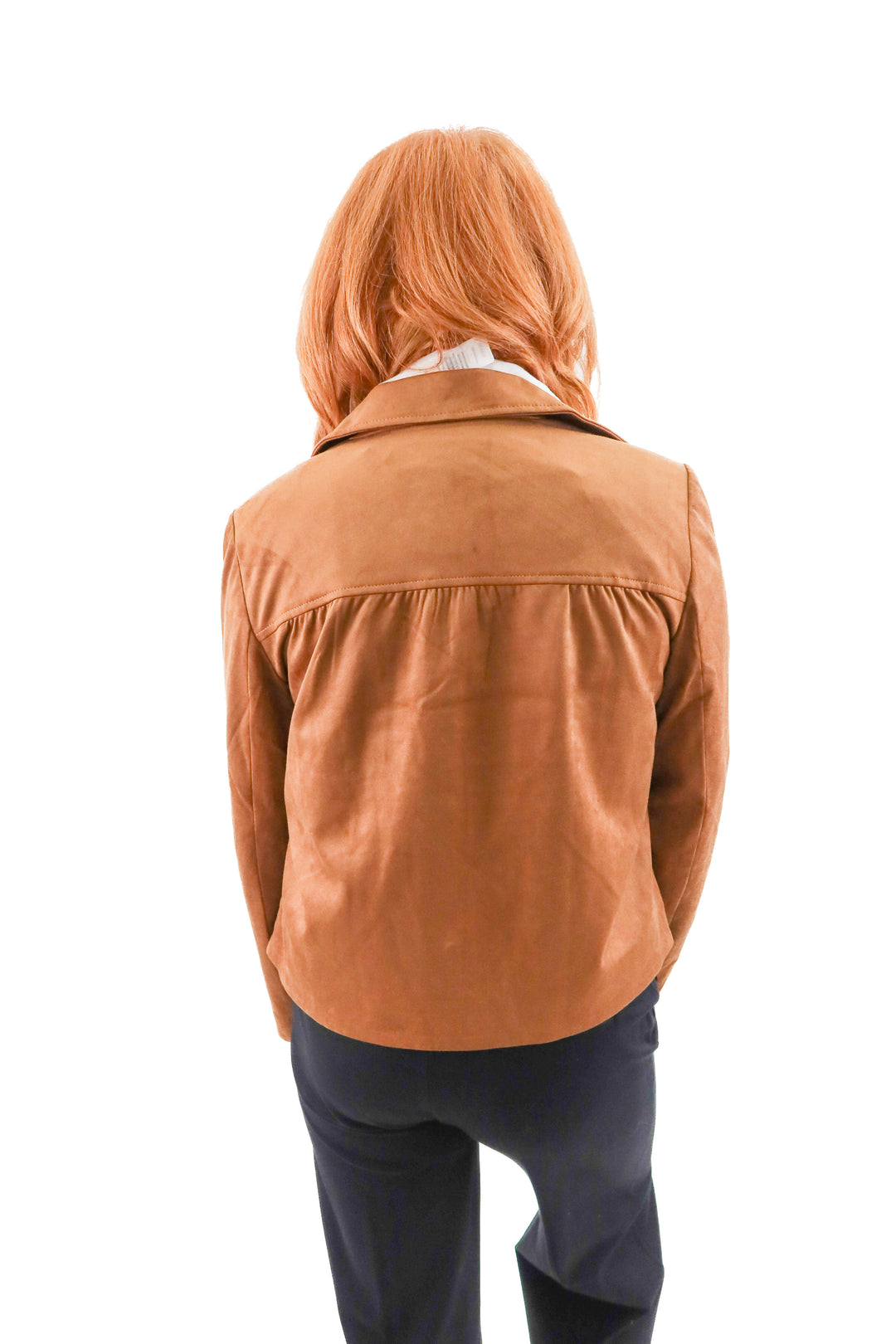chico's brown faux suede jacket nwt (1; retail $199.50)