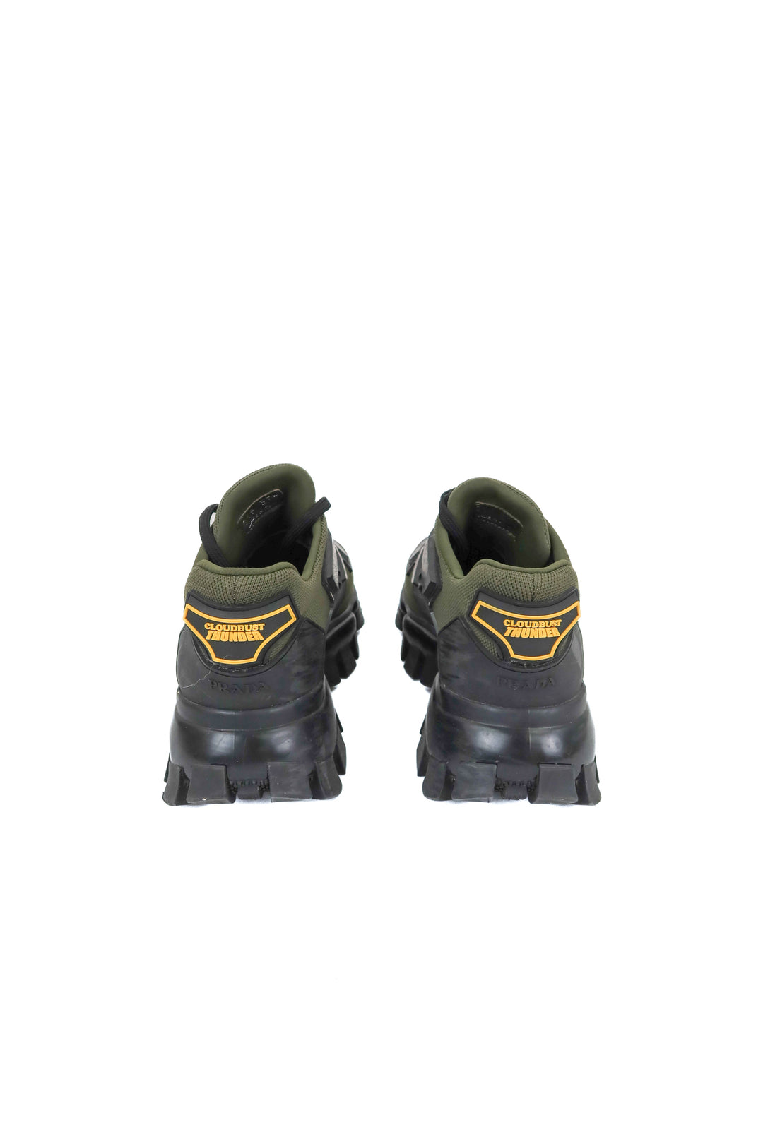 Prada Cloudburst Thunder "Olive Black" Sneakers (SIZE 37.5; retail $1,200)