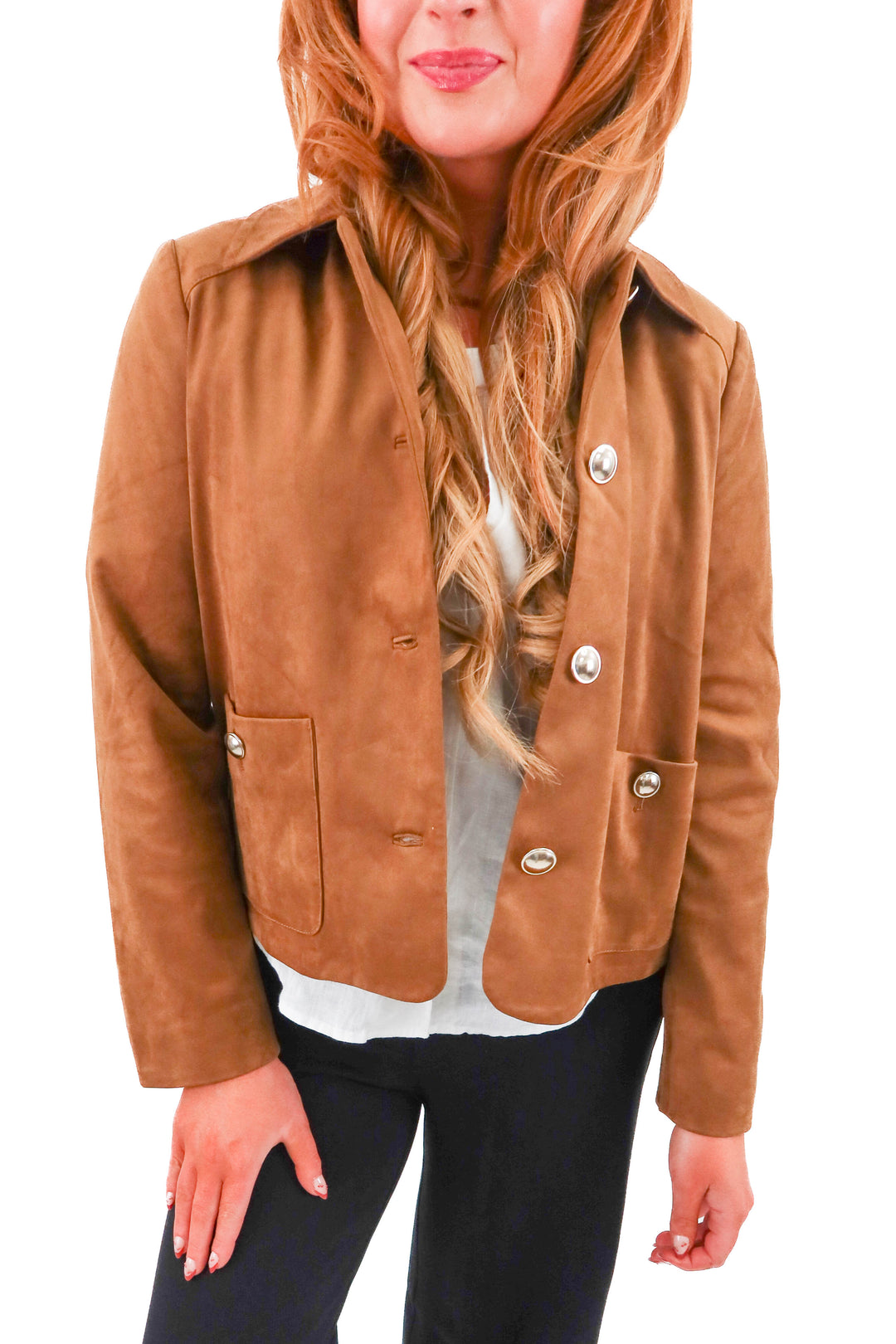 chico's brown faux suede jacket nwt (1; retail $199.50)