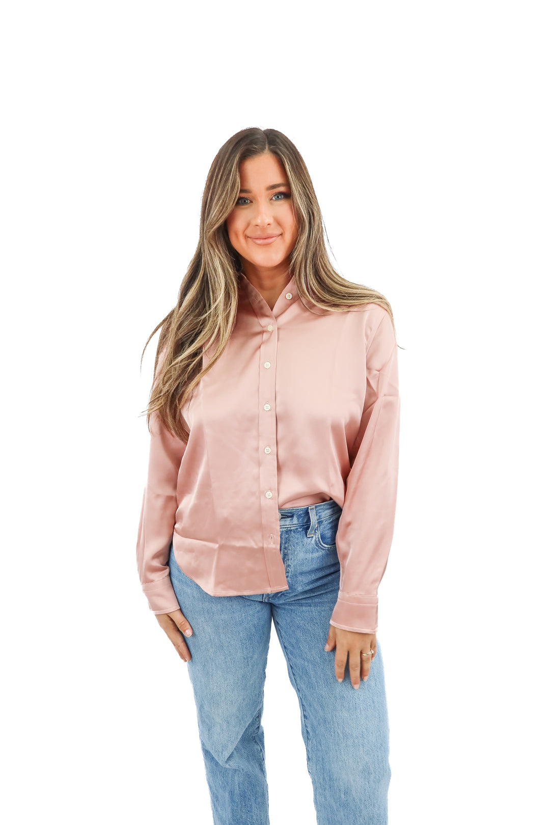 spanx blush better than silk button down top NWT (M; retail $138)