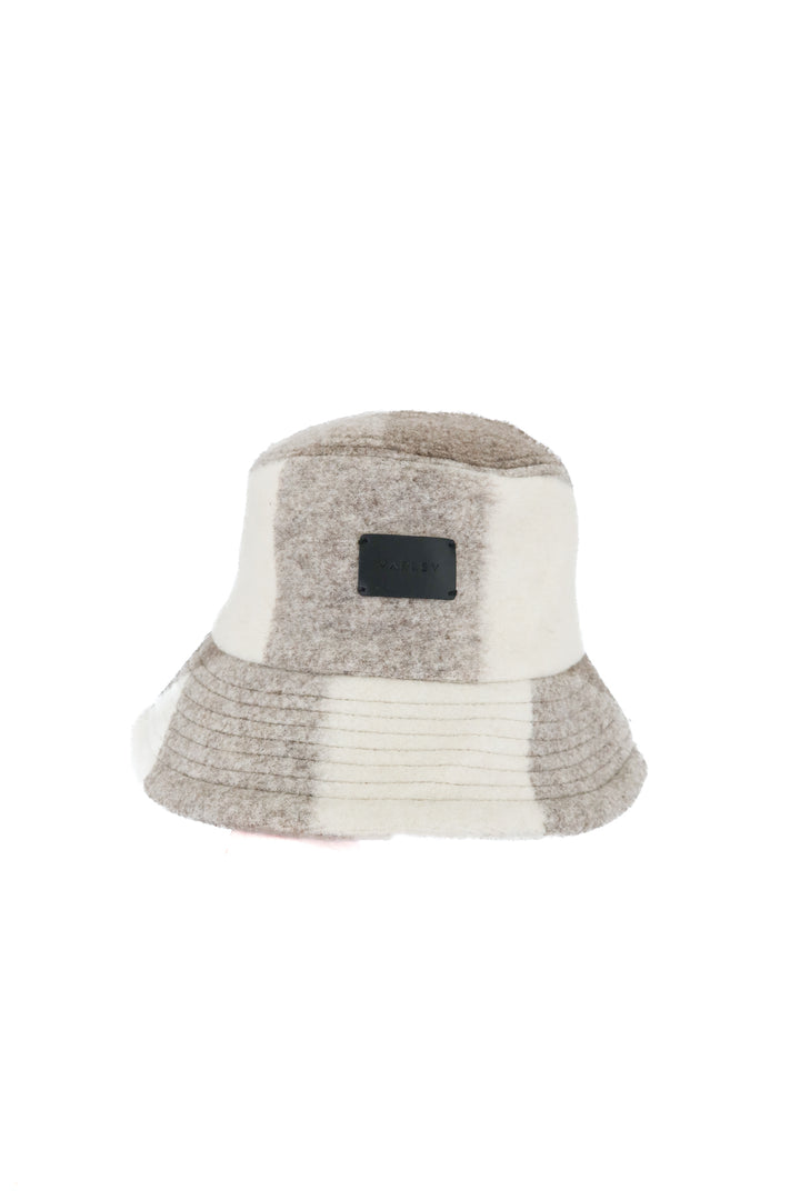 Varley tan and white wool bucket hat (retail $38)
