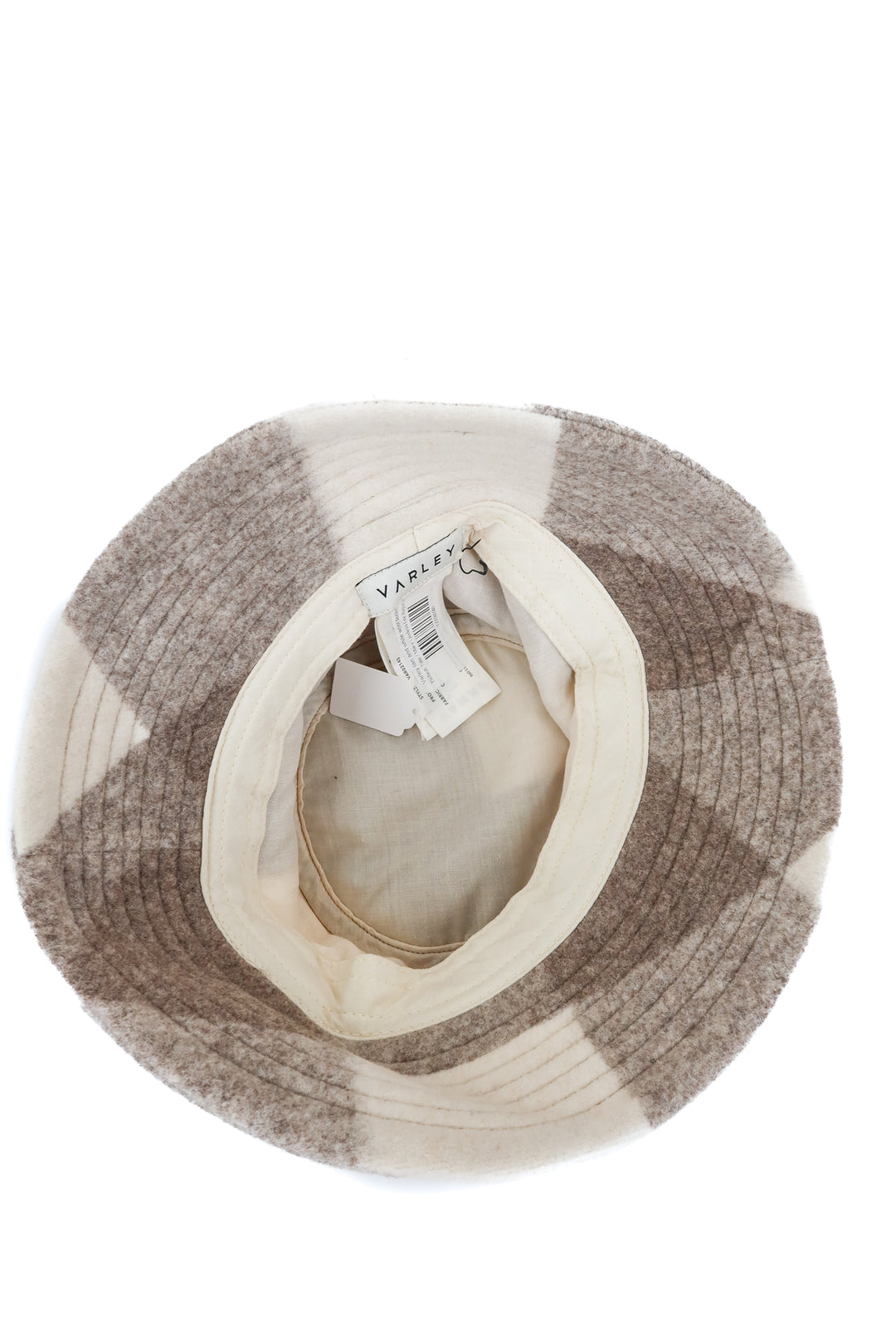 Varley tan and white wool bucket hat (retail $38)
