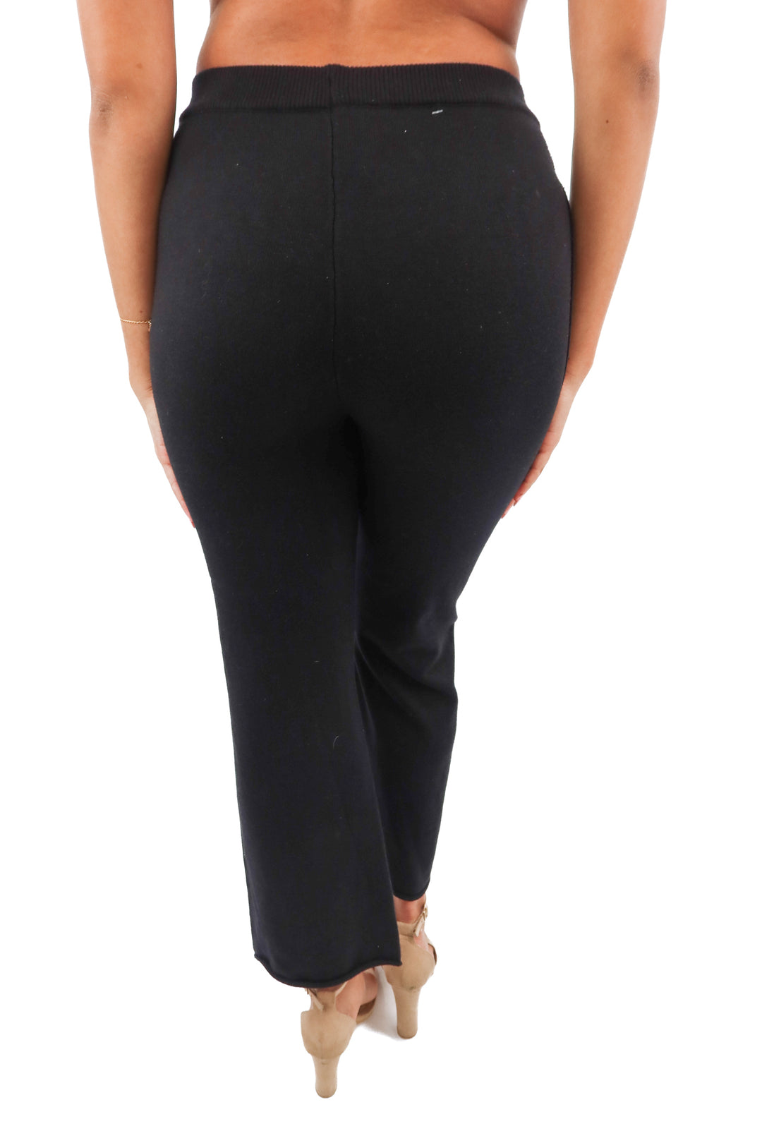 black knit pants (M)