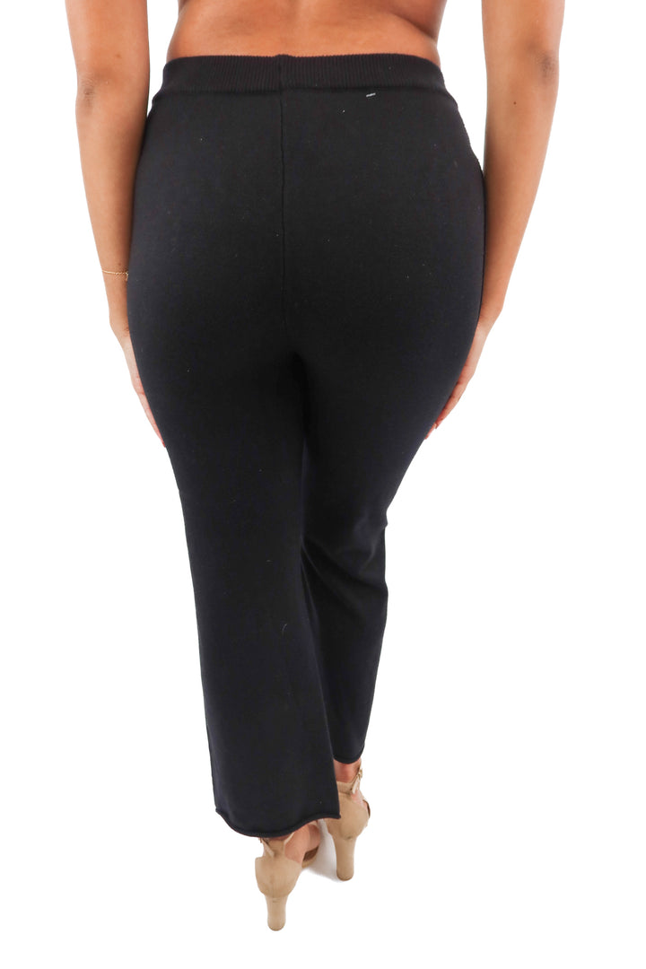 black knit pants (M)