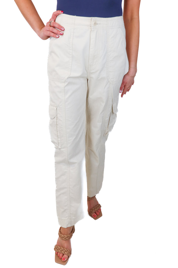 abercrombie & fitch beige cargo pants (26/2r)