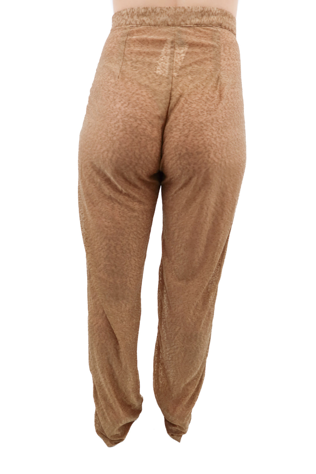 prettylittlething tan sheer pants (4)