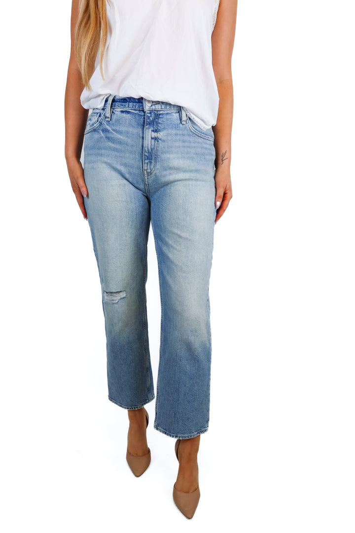 hudson light wash high rise straight leg ankle jeans (XXL/30) NWT