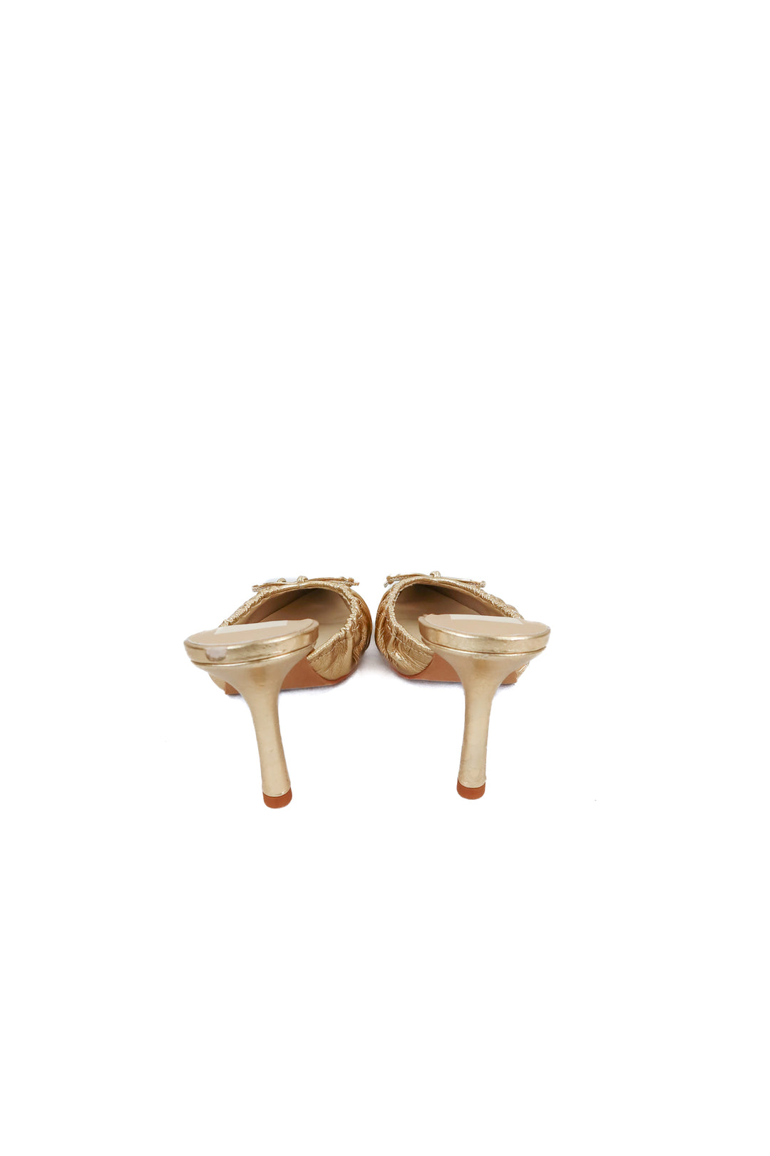 Dolce Vita gold heels (8; retail $110)