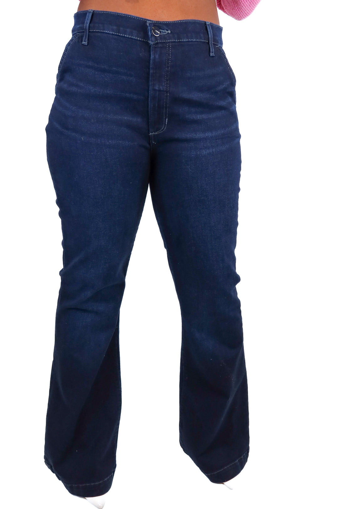 joe's dark wash high rise flare jeans (14/32) NWT