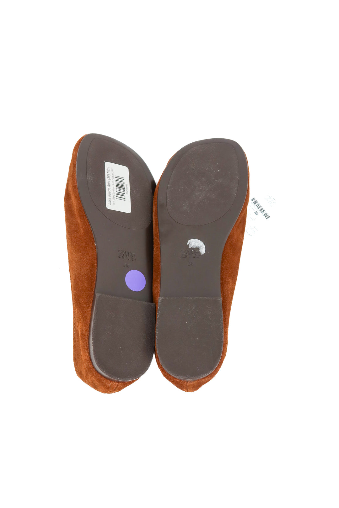 Zara suede flats (38) NWT