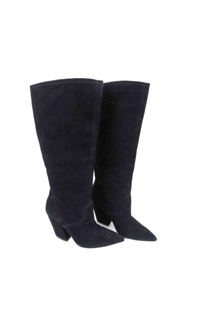Dolce Vita black suede boots (7; retail $200)