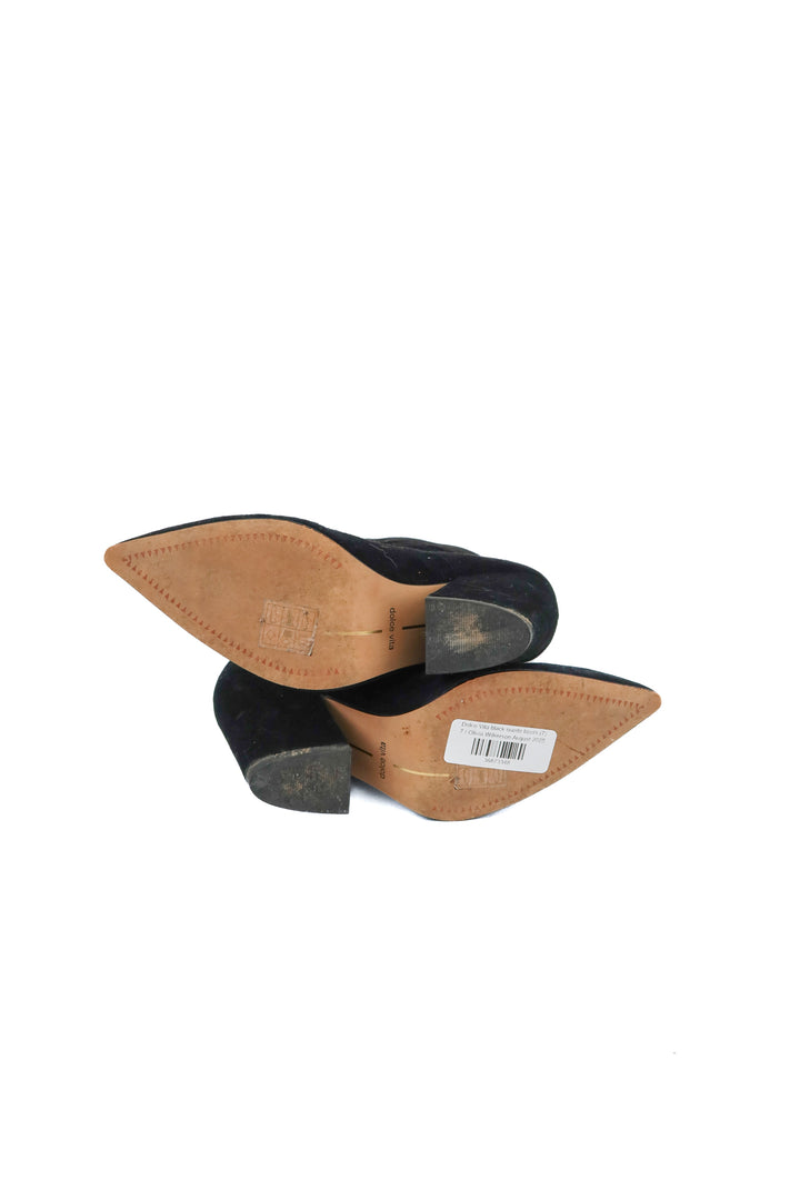 Dolce Vita black suede boots (7; retail $200)