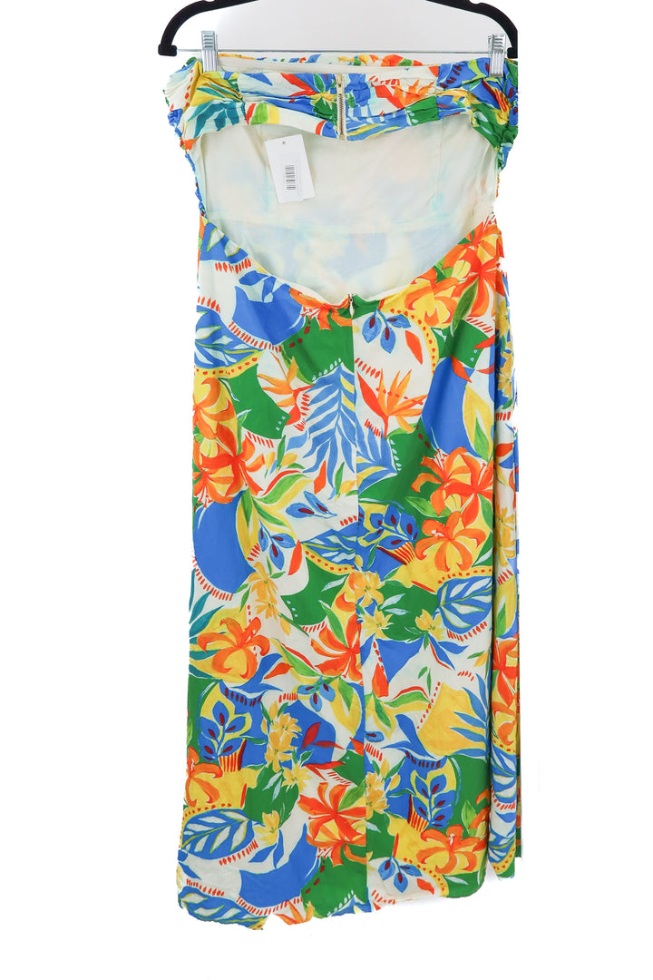 runaway the label troical strapless maxi dress (XL; retail $139)