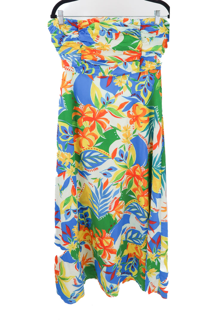 runaway the label troical strapless maxi dress (XL; retail $139)