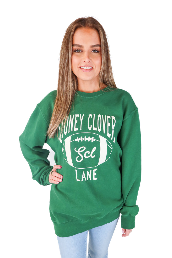 SOLD: stoney clover green crewneck (s/m; retail $128)