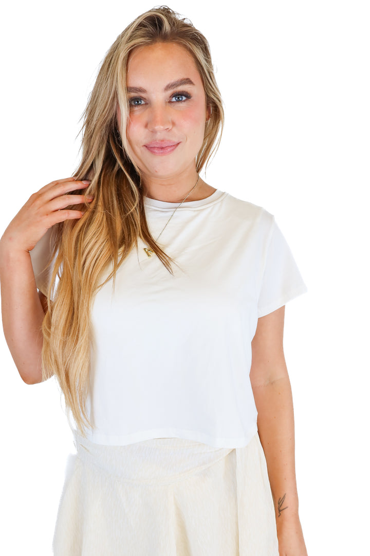 klassy network white boxy tee (m)