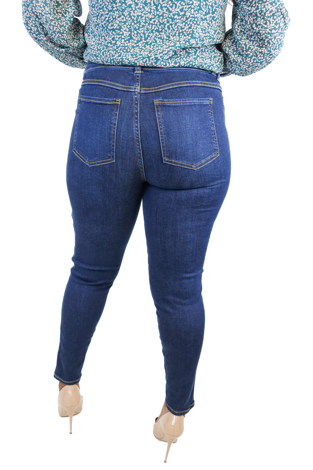 spanx dark wash ankle skinny jeans NWT (XL; retail $128)