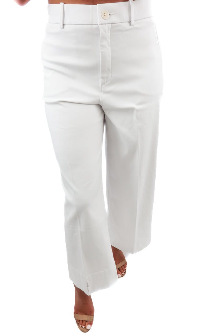 spanx white stretch twill wide leg NWT (retail $128)