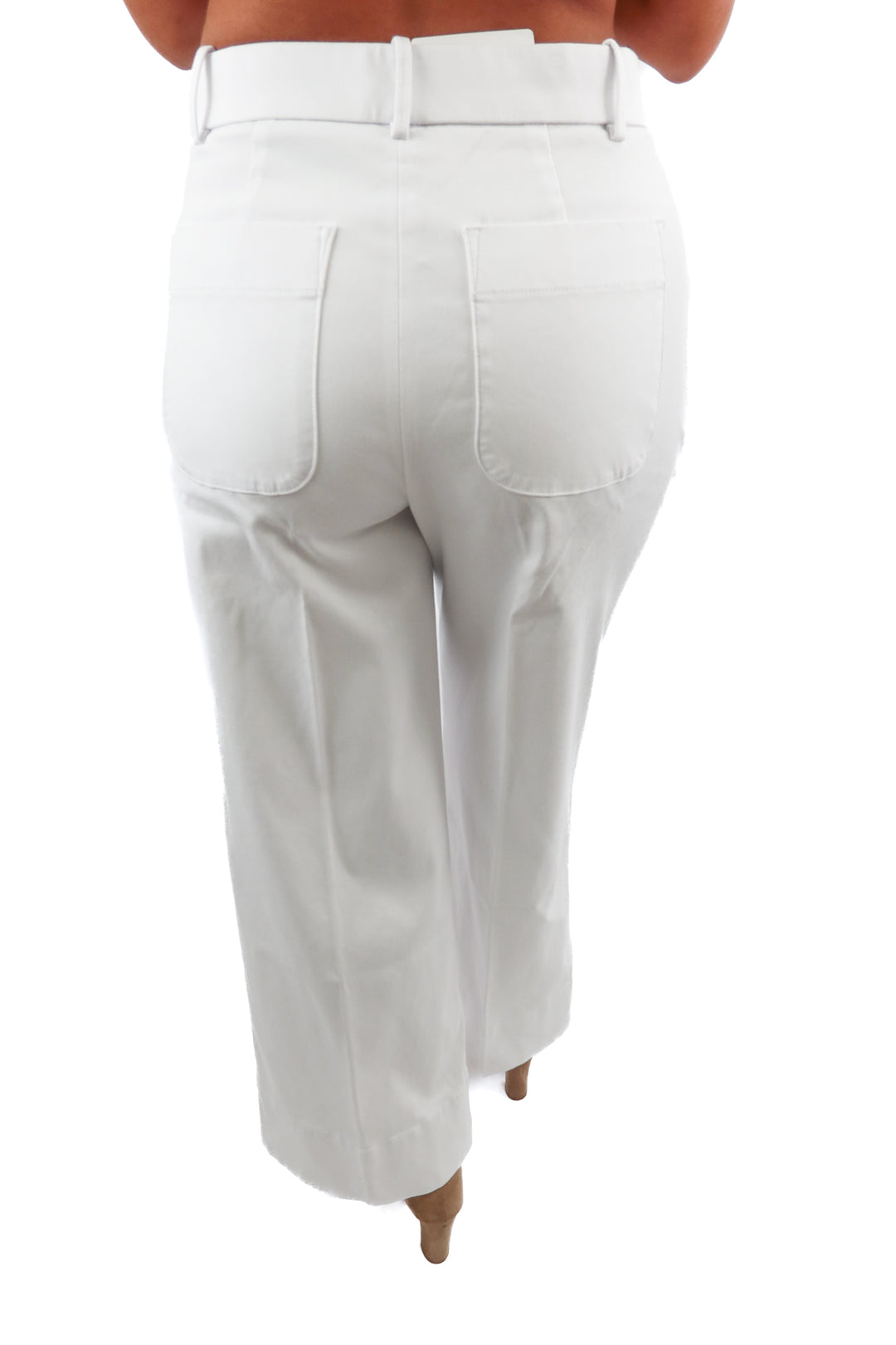 spanx white stretch twill wide leg NWT (retail $128)