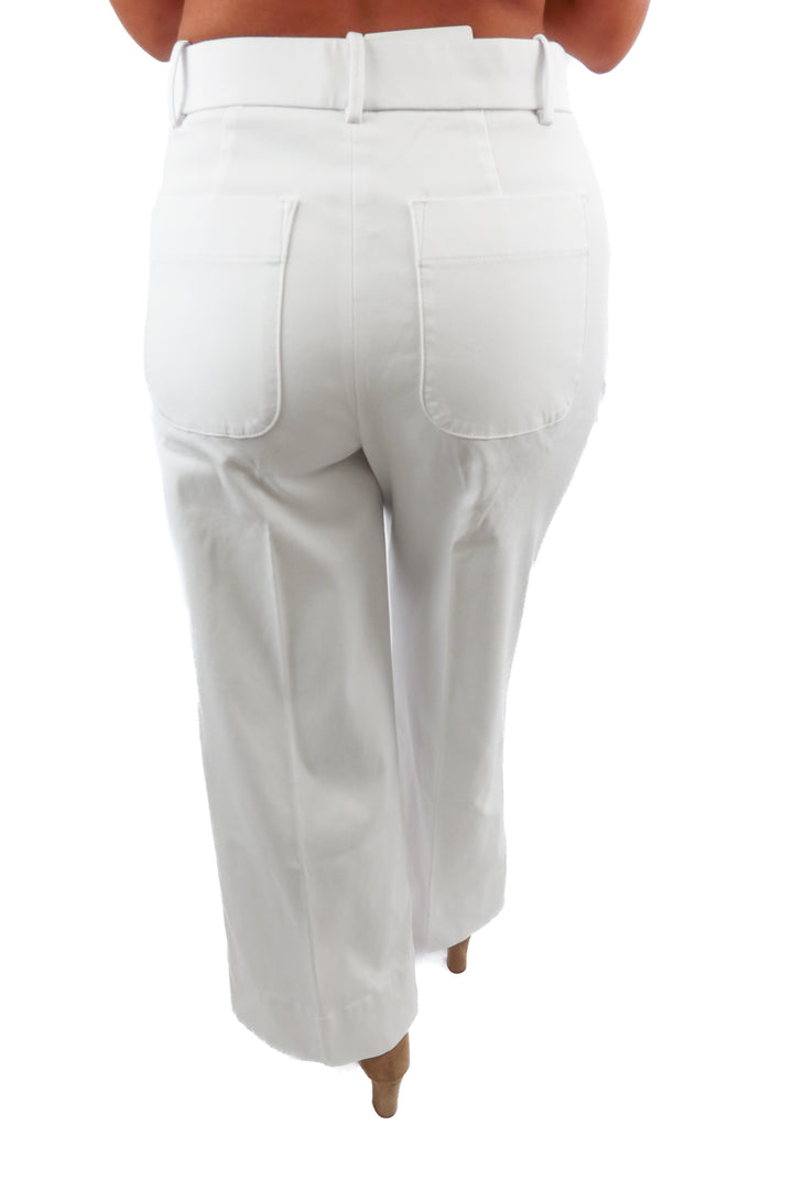 spanx white stretch twill wide leg NWT (retail $128)