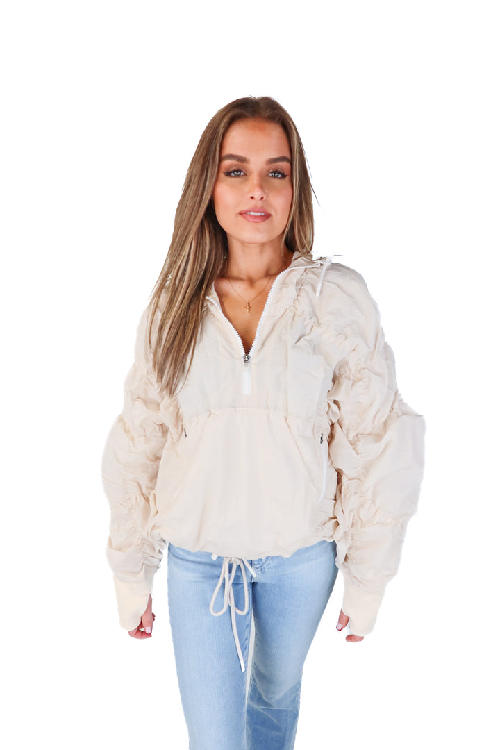SOLD: free people movement ruched windbreaker (s)