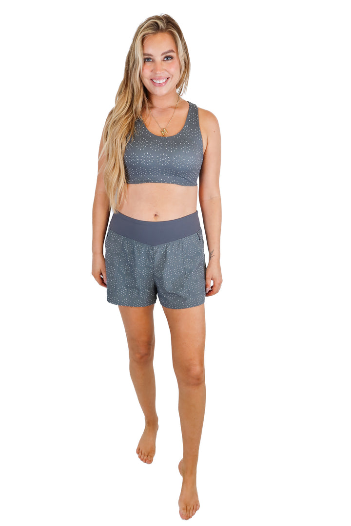 senita athletics dark grey activewear set (L)
