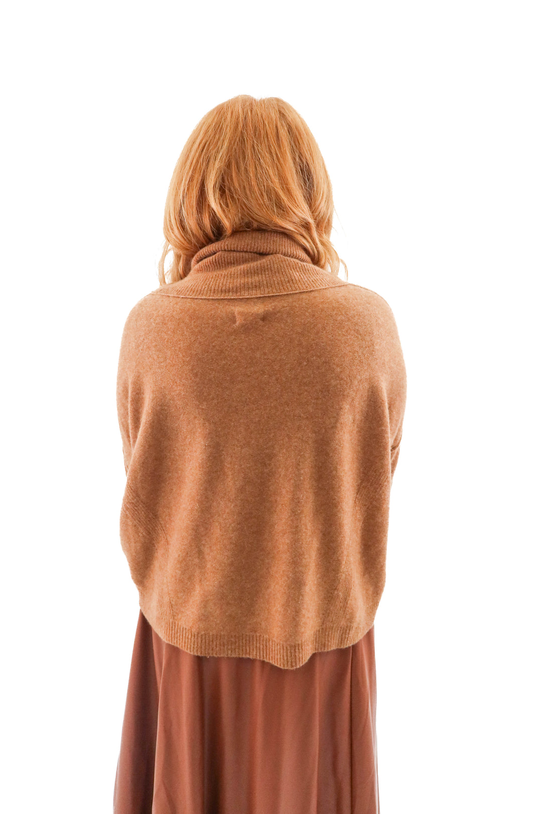 pilcro brown turtleneck cashmere sweater (m)