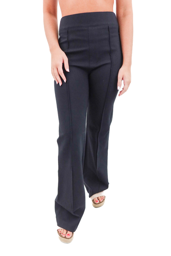 spanx black pbp hi rise flare pants nwt (m; retail $158)