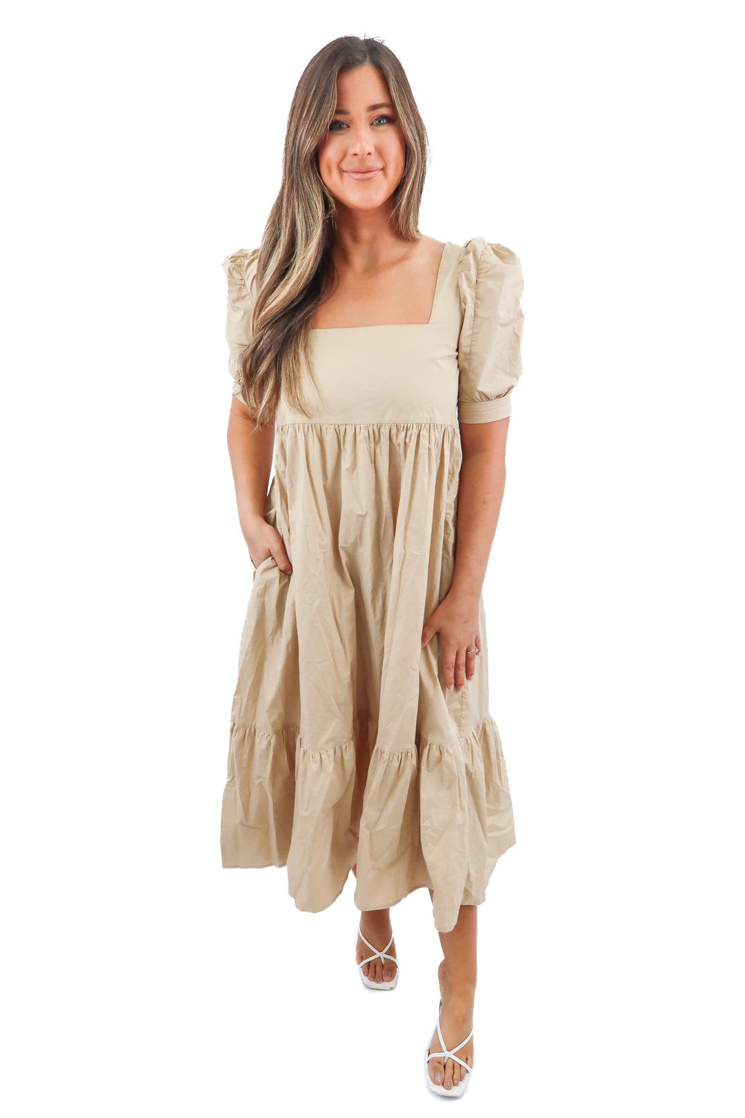 en saison tan maxi dress (M)