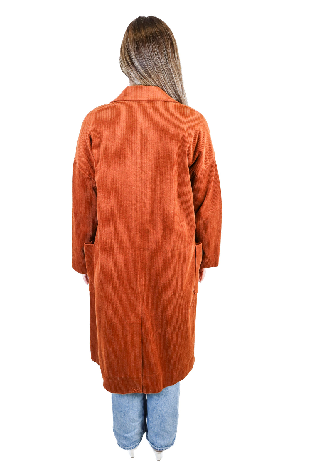 Willow & Clay burnt orange trench coat (M)