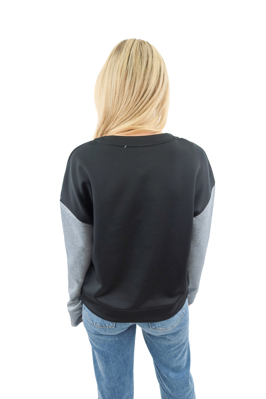 Addison Bay black and grey colorblock sweatshirt (S)
