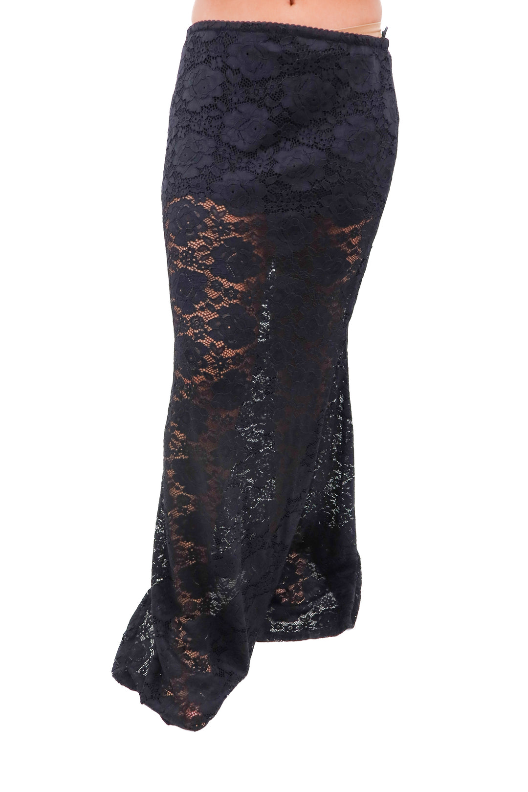 showpo black kamille lace maxi skirt nwt (10; retail $160)