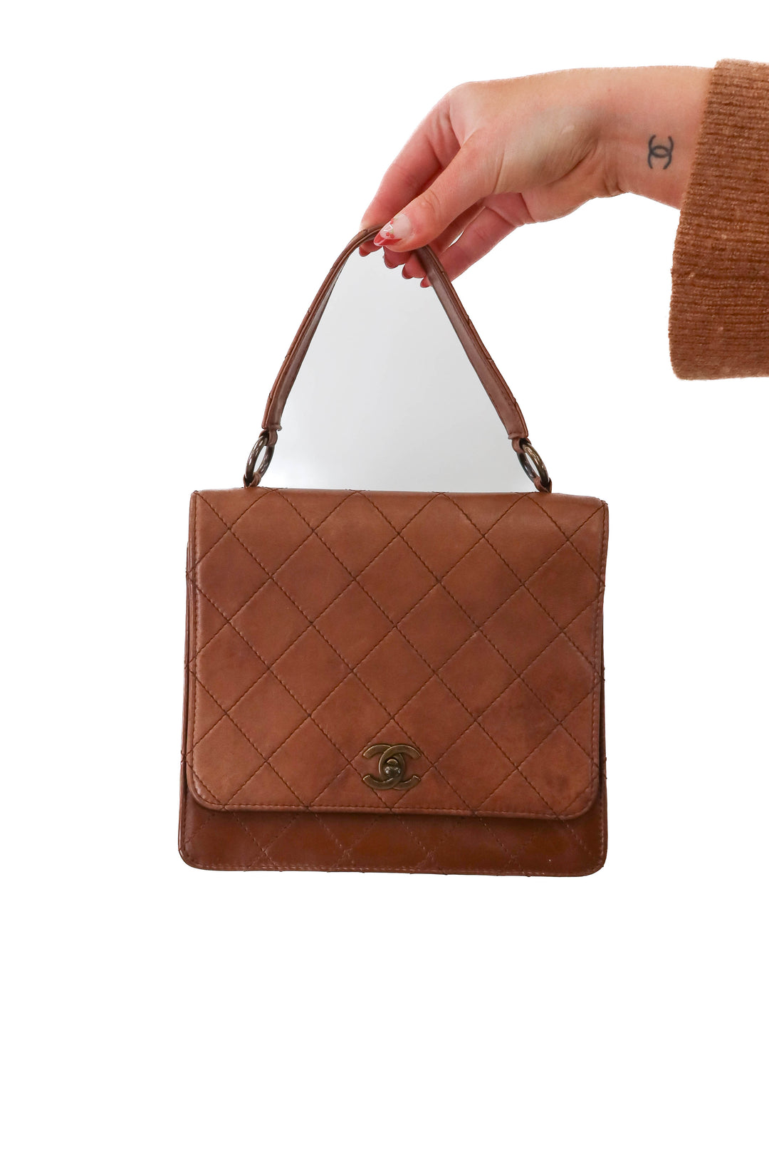 Chanel Caramel Quilted Lambskin Single Flap Bag (vintage)