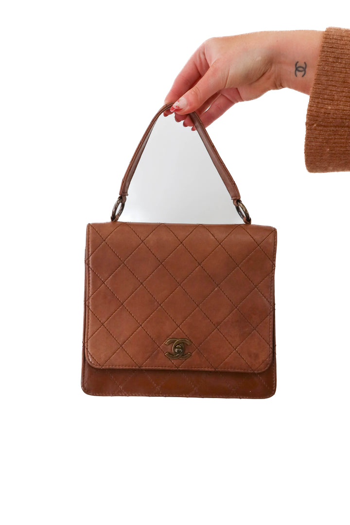 Chanel Caramel Quilted Lambskin Single Flap Bag (vintage)