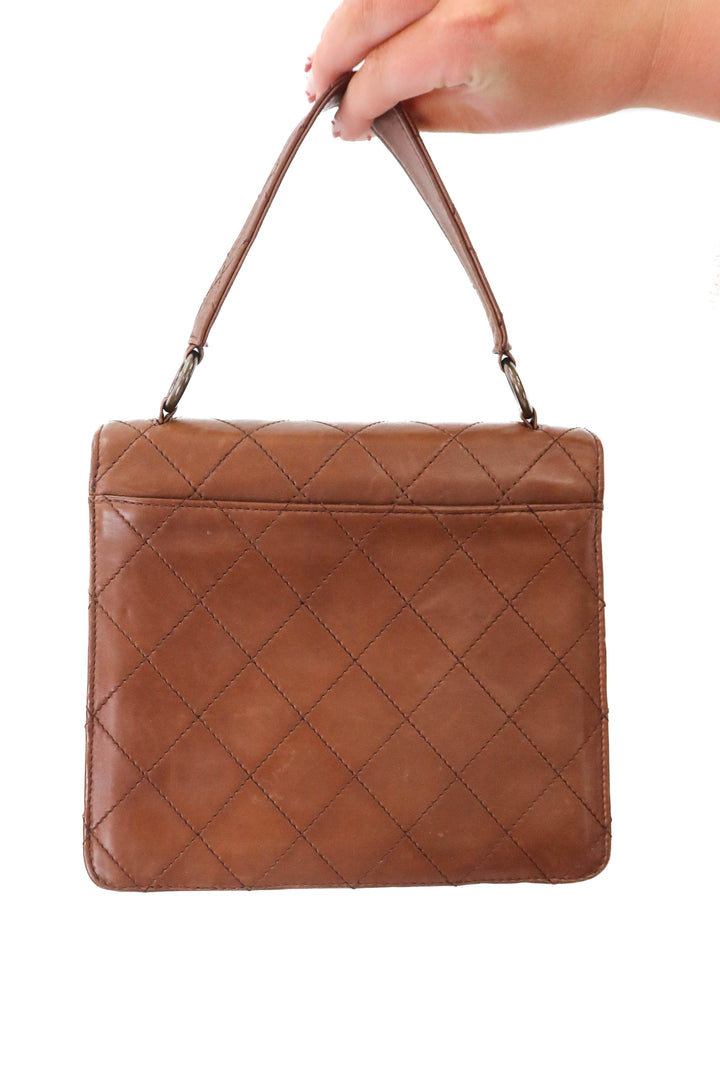 Chanel Caramel Quilted Lambskin Single Flap Bag (vintage)