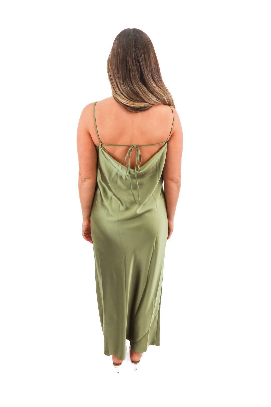 old navy green satin maxi dress NWT (1X)