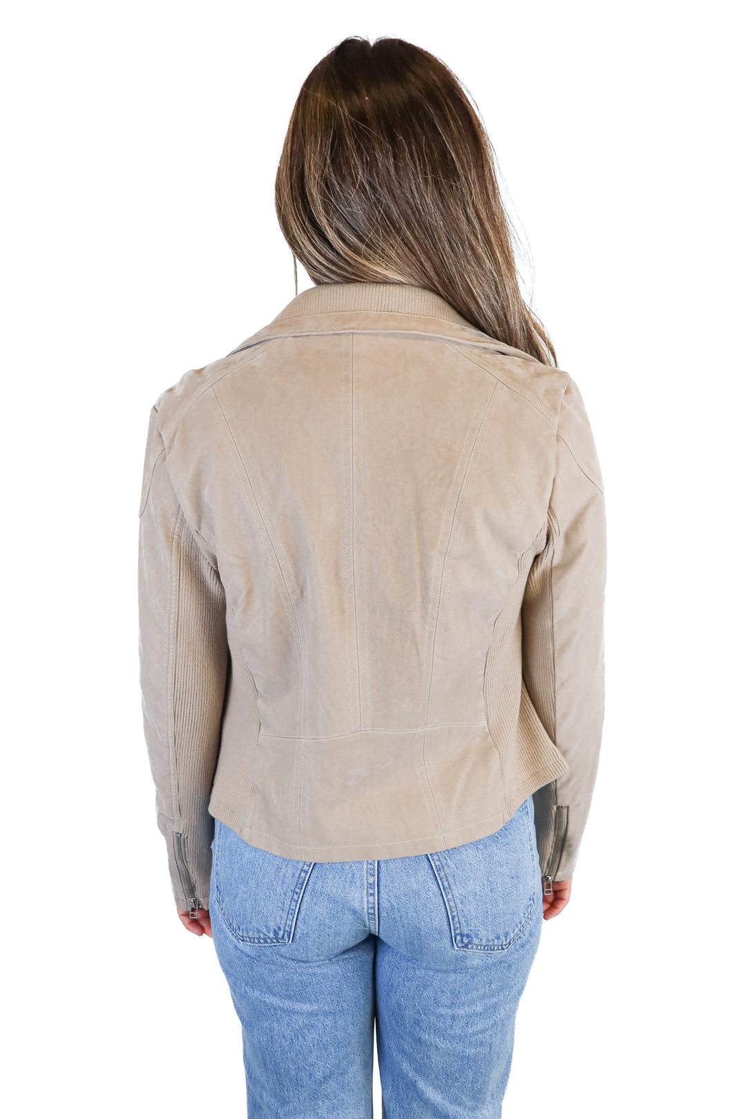 Miami light brown moto jacket NWT (m; retail $64)