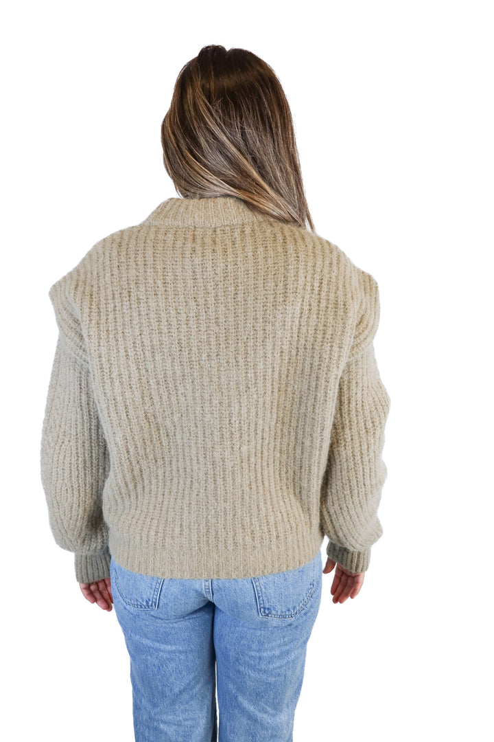 H&M Grey Thick Ribbed Neckline Sweater NWT (L; retail $49.99)