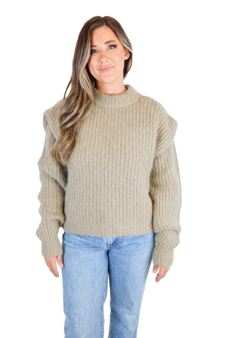 H&M Grey Thick Ribbed Neckline Sweater NWT (L; retail $49.99)