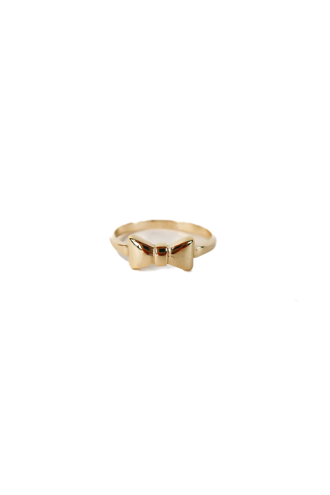 canaria 10k solid gold bow ring NWT (size 5; retail $149)