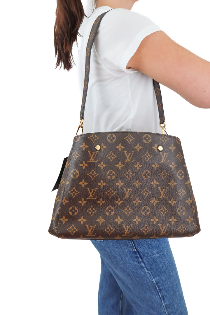 Louis Vuitton Montaigne Monogram MM Two Way Tote (retail $3,400)