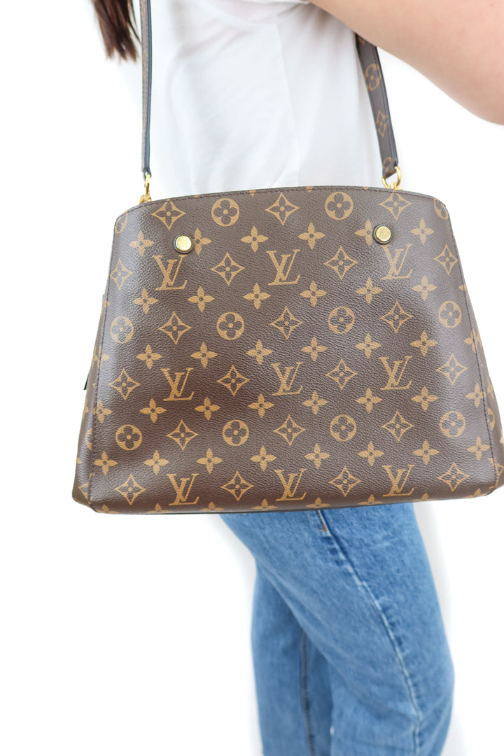 Louis Vuitton Montaigne Monogram MM Two Way Tote (retail $3,400)