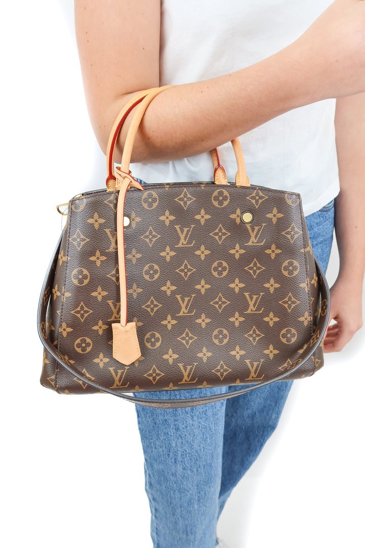 Louis Vuitton Montaigne Monogram MM Two Way Tote (retail $3,400)