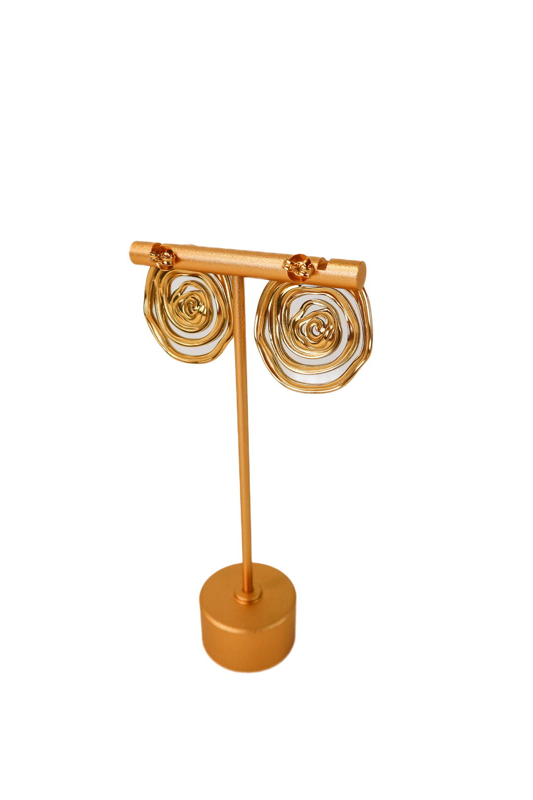 colkiow gold swirl earrings NWT