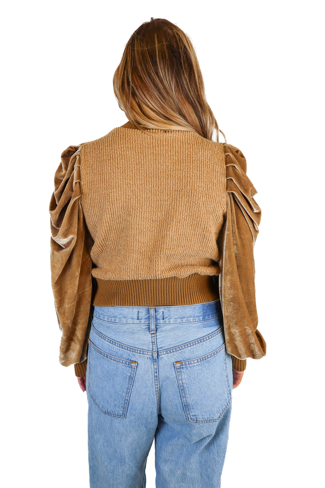 jj's fairyland brown textured sweater (L)