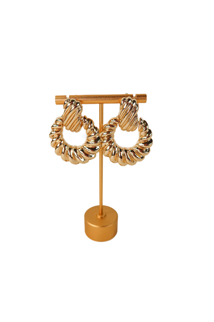 8 other reasons gold door knocker earrings NWOT (retails for $35)