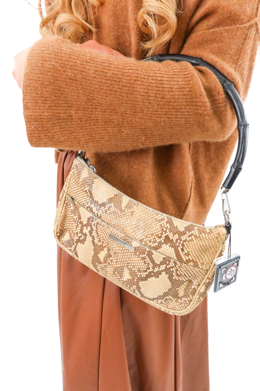 Gucci Python Bag with Bamboo Top Handle (vintage)