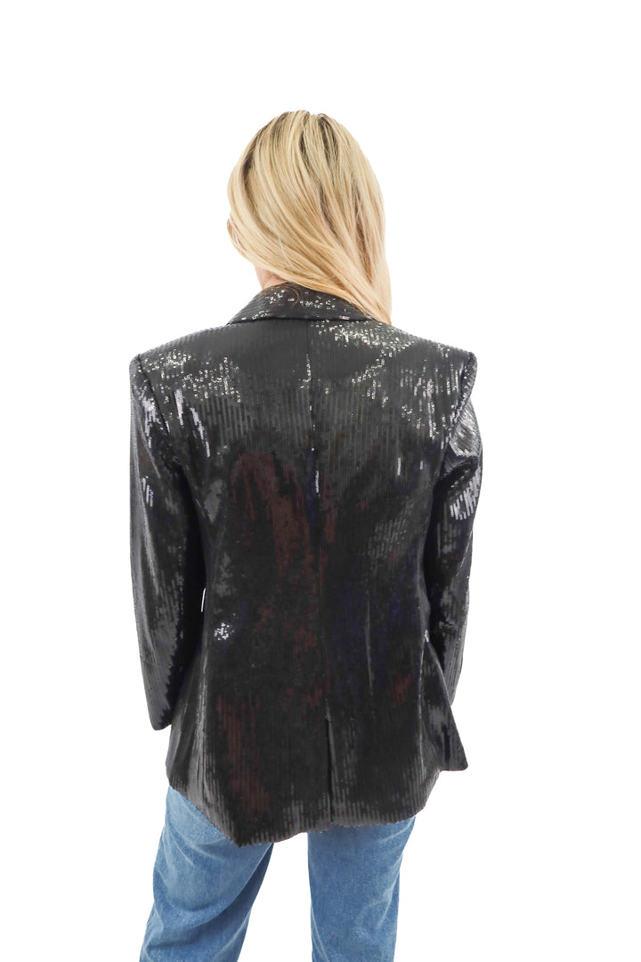 English Factory black sequin blazer (XS)